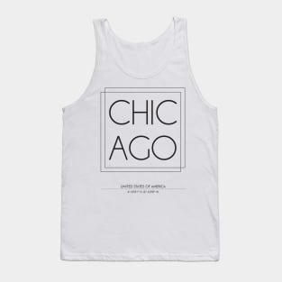 Chicago City Minimal Typography 2 Tank Top